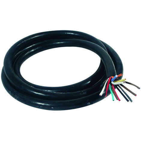 Maxter – Câble électrique 13 broches 1,5mm² et 2,5mm² – Tension 12V – Pour feux de signalisation de caravane – Normes en vigueur