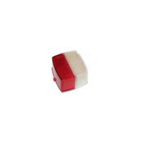 Maxter – Cabochon bicolor pour feu de gabarit – Dimensions 54 x 59 x 37 mm – Couleurs rouge et blanc pour visibilité optimale