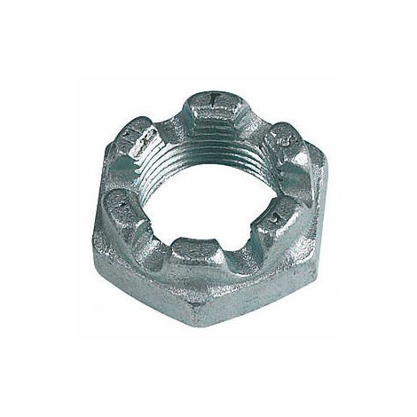 Maxter – Ecrou de moyeu M20x1,5 – Charge maximale 750 kg – Filetage métrique pas standard – Forme plate 30 pour roulement conique