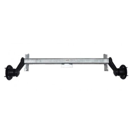Maxter – Essieu non freiné pour remorque 450kg – Longueur 985 mm – EAB 942 mm – Moyeu 4 trous entraxe 115 mm – Stabilité optimale - 4TR115