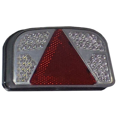 Maxter – Feu à LED 7 fonctions pour remorque – Tension 12V – Cabochon transparent – Entraxe de fixation 152 mm – Consommation 8W
