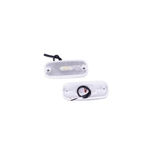Maxter – Feux d'encombrement à LED 12V blanc – Montage avant pour remorques et utilitaires – Dimensions 111x45x15mm – Entraxe 90mm