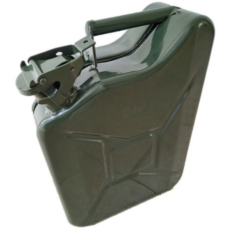 Maxter – Jerrican métal 10 L – Homologué CE pour transport carburants – Fermeture à goupille – Peinture anticorrosion durable