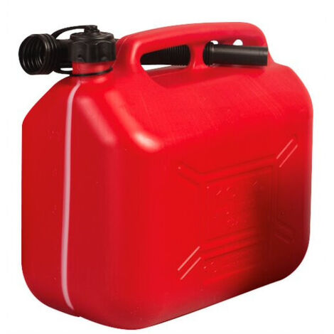 Maxter – Jerrican plastique 10 L – Polyéthylène haute densité – Bec verseur anti-refoulement – Niveau de carburant visible