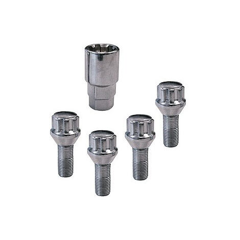 Maxter – Lot de 4 vis antivol coniques M12x1,5x26 mm – Pour sécuriser roues de véhicules – Résistant aux tentatives de vol