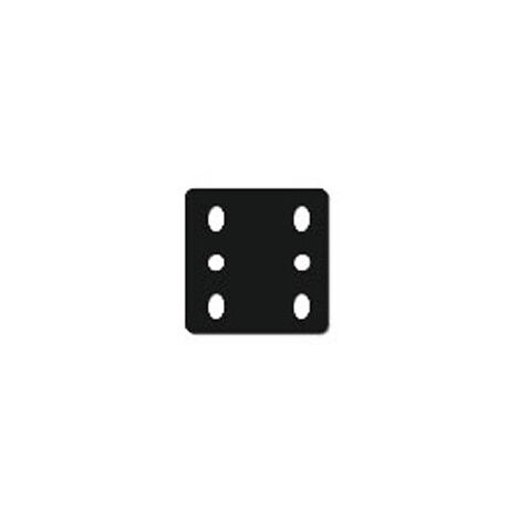 Maxter – Plaque de rehausse 6 trous – Charge maximale 1 tonne – Entraxe vertical 40/45 mm – Épaisseur 10 mm – Perçage Ø 17 mm