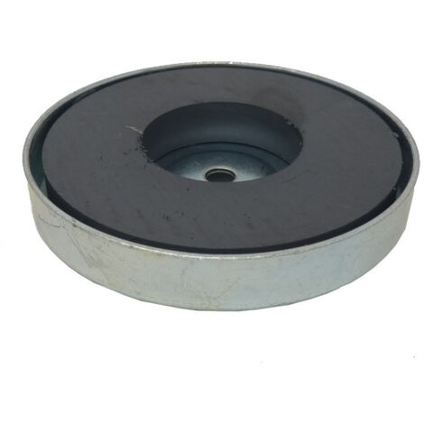 Maxter – Plot magnétique à fixation centrale 80 mm – Force 34 kg – Pour béton armé – Installation facile – Compatible kits de signalisation