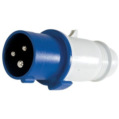 Maxter – Prise mâle CEE P17 16A – 2 phases + terre – Tension 230V AC – Protection IP44 pour extérieur – Connexion à vis