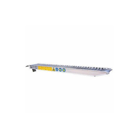 Maxter – Rampe de chargement aluminium 2,5m – Capacité jusqu'à 2850 kg – Largeur 300 mm avec rebords – Lot de 2 rampes