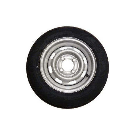 Maxter – Roue de remorque 145/80x13 – Jante 4 trous 115 mm – Charge maximale 425 kg – Vitesse maximale 140 km/h