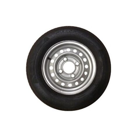 Maxter – Roue de remorque 185/70x13 – Charge maximale 530 kg – Entraînement 4 trous 130 mm – Déport de jante 20 mm – Vitesse maximale 140 km/h - 4TR130