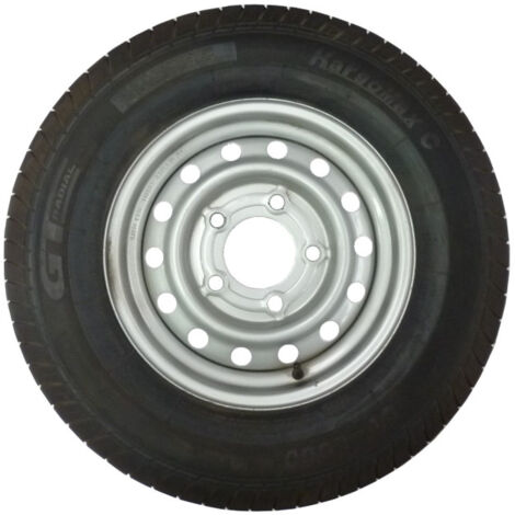 Maxter – Roue de remorque 185X14C – Charge maximale 850 kg – Entraxe 140 mm – Déport de jante 20 mm – Vitesse maximale 140 km/h - 5TR140