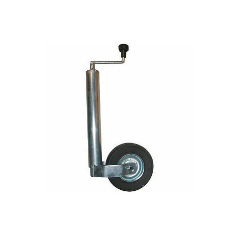 Maxter – Roue jockey 60 mm – Capacité 280 kg – Tube circulaire robuste – Galet plein 225 x 65 mm pour terrains accidentés