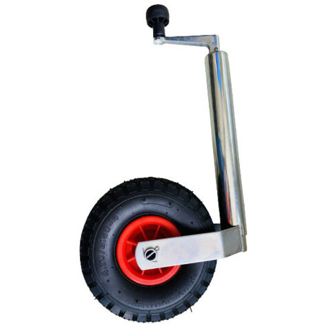 Maxter – Roue jockey gonflable 48 mm – Capacité de charge 136 kg – Manivelle ergonomique – Pour surfaces irrégulières