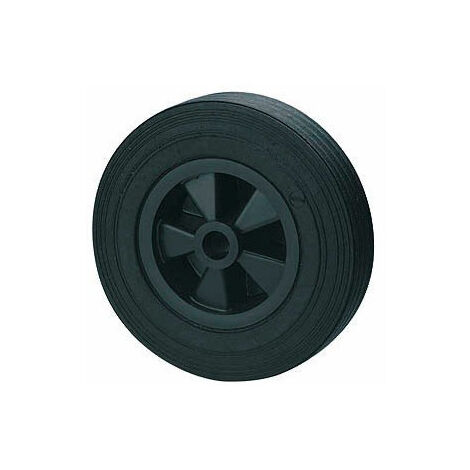 Maxter – Roulette jante plastique 200 mm – Charge maximale 150 kg – Pour surfaces lisses – Roue pleine pour transport charges lourdes