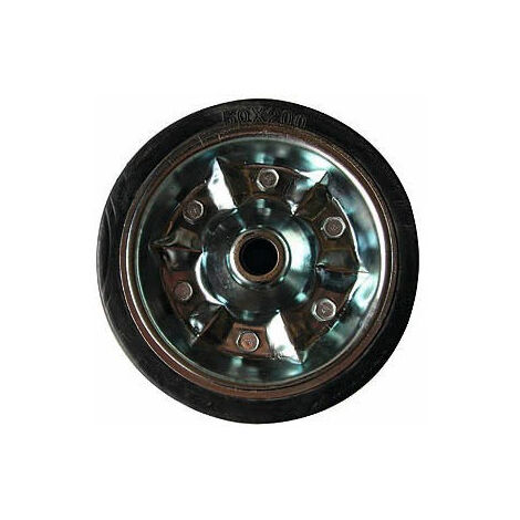 Maxter – Roulette renforcée 200 mm – Charge maximale 400 kg – Jante métal pour applications lourdes – Roue de remorque durable