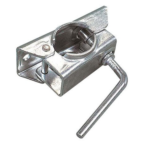 Maxter – Support roue jockey 35 mm – Fixation 2 trous Ø 10 mm – Entraxe 105 mm – Poignée de blocage pour maintien sécurisé