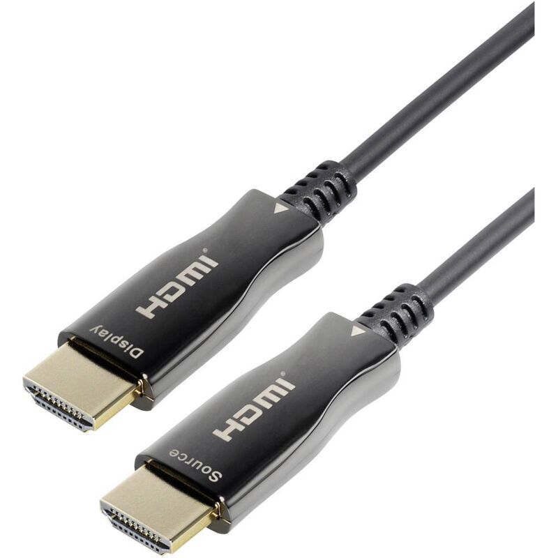 Câble de raccordement Maxtrack hdmi Fiche mâle hdmi-a, Fiche mâle hdmi-a 15.00 m noir c 508-15 ml 4K uhd Câble hdmi