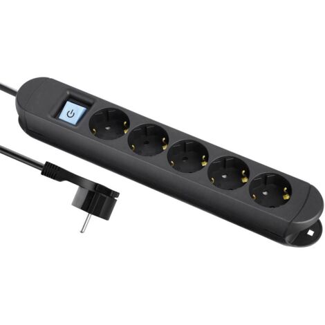 Maxtrack NV 57-1,5 L Multipresa con interruttore Nero Schuko 1 pz.