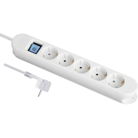 Maxtrack NV 57-3 WL Multipresa con interruttore Bianco Schuko 1 pz.