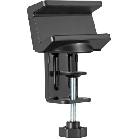 MaxTrack NVZ1L - Morsetto da tavolo per ciabatta elettrica o hub USB da 40 – 60 mm di larghezza, supporto da scrivania, cuscinetti protettivi in silicone, supporto per ciabatta