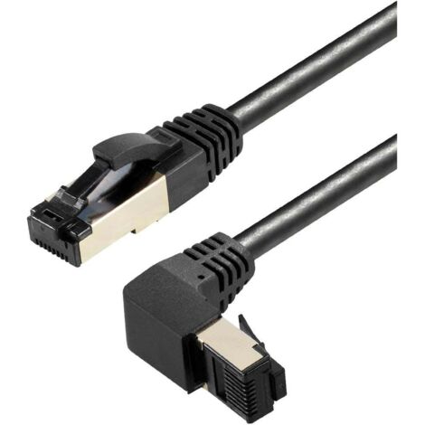 Maxtrack TI 48-5L RJ45 cable de réseau, cable patch S/FTP 5.00m noir 1 pièce