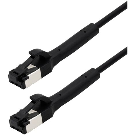 Maxtrack TI42-2L RJ45 Câble réseau, câble patch CAT 8.1 U/FTP 2 m noir blindage simple, flexible 1 pc(s) Y749953