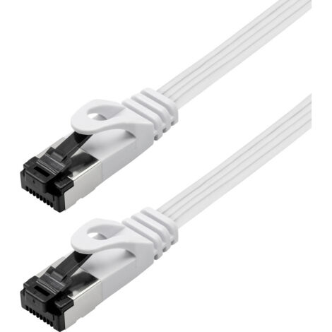 Maxtrack TI55-1,5L RJ45 Netzwerkkabel, Patchkabel CAT 8.1 U/FTP 1.5 m Weiß flach 1 St.