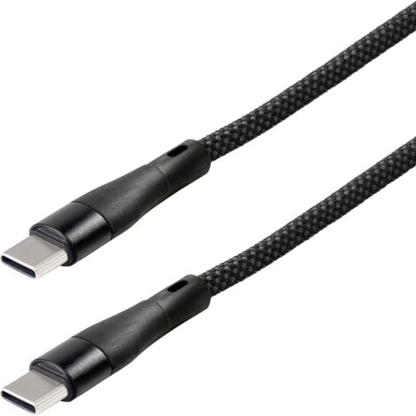 Maxtrack USB-Kabel  USB 2.0 USB-C® Stecker 2 m Schwarz Spiralkabel, vergoldete Steckkontakte C532-2L