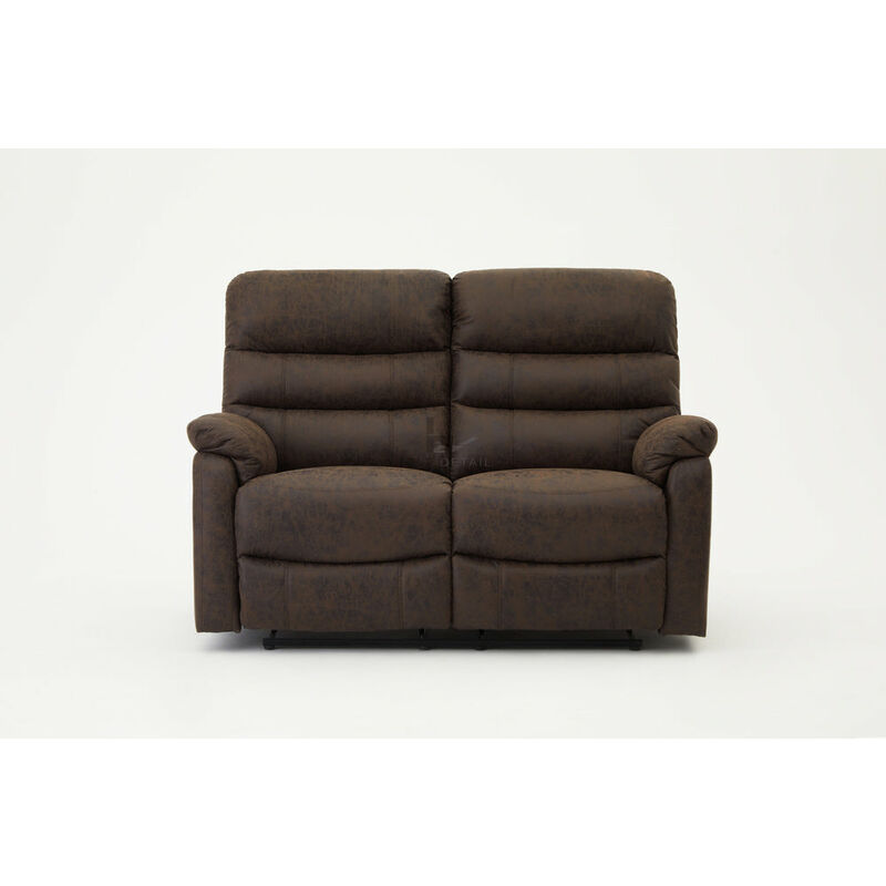 Maxwell Brown Air Leather 2 Seater Recliner Sofa