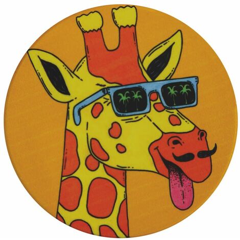 Maxwell & Williams Mulga Untersetzer, Giraffe, Coaster, Rund, Keramik, Kork, Mehrfarbig, 10.5 cm, DU0186
