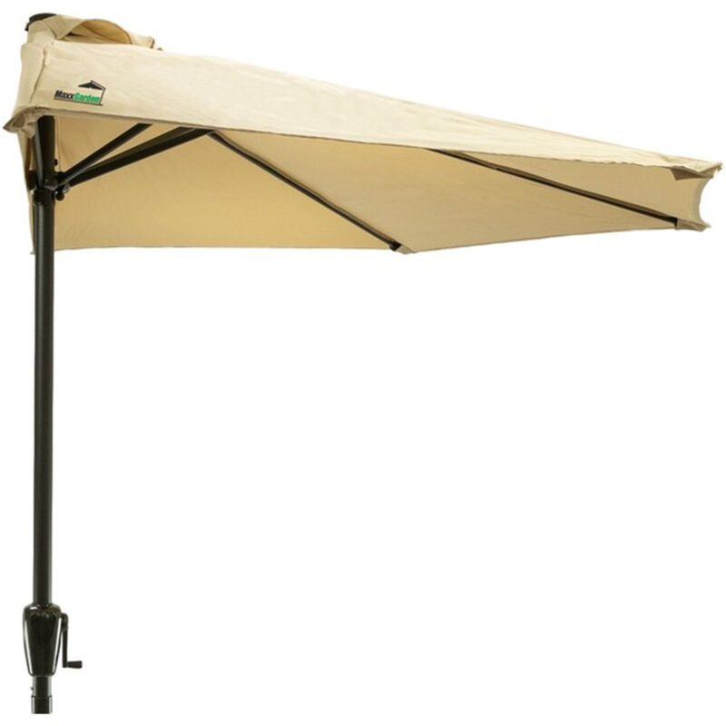 Parasol de balcon - Parasol mural - semi-circulaire - ø 270 cm - Taupe - Maxxgarden