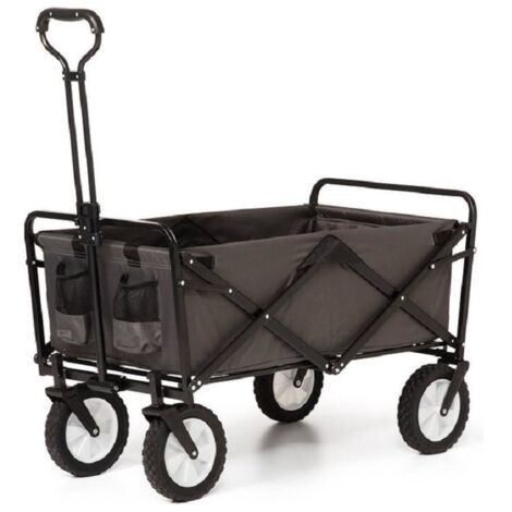 MaxxGarden Carro de jardín - Carro de playa - Carro de mano - Carro de transporte DIY - 98x53x64 cm - Ruedas giratorias - Antracita