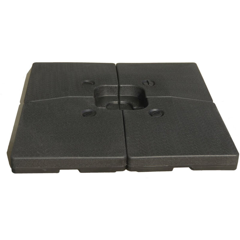 Dalles pour parasol - base pour pied de parasol - ensemble de quatre pièces en plastique - Maxxgarden