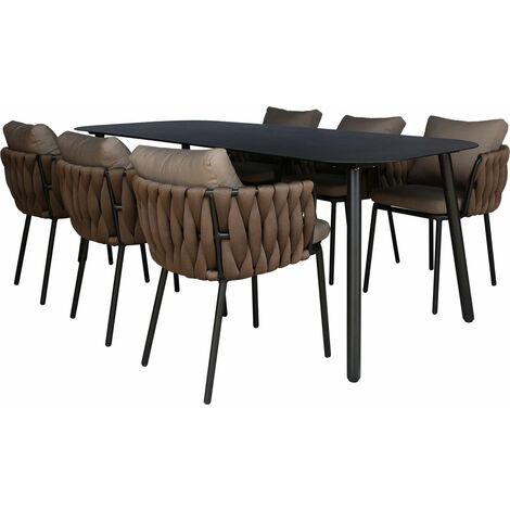 Table de salle à manger avec 6 chaises Kramfors couleurs différentes  [en.casa]