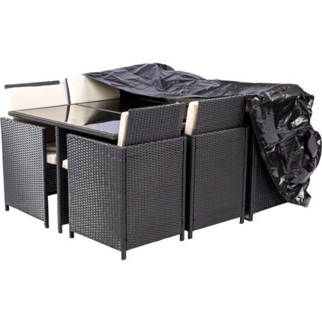 MaxxGarden Fodera per Salotto da Giardino, Colore: Nero