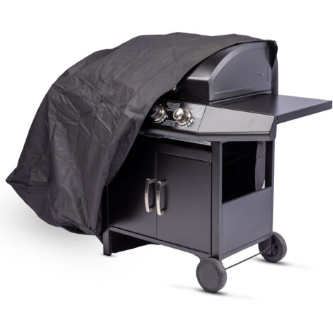 MaxxGarden Funda para Barbacoa con cordón Adicional de Ajuste 125 x 62 x 95 cm, Color Negro