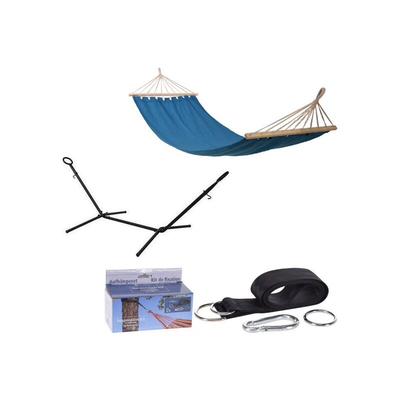 Hamac – 200 x 80 cm – Style naturel – Tissu respirant et résistant – Capacité max. 120 kg – Idéal pour le jardin, la terrasse et le camping (Tissu