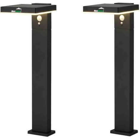 MaxxGarden Iluminación Solar de Jardín - Lámpara de Jardín - Poste de Jardín Solar 50cm - 2 piezas