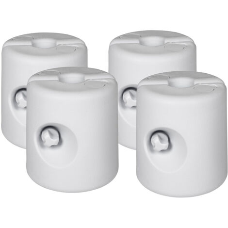 MaxxGarden Juego de 4 Pies de Soporte Para Pabellón - Rellenables con Agua - Pesos Para Pabellones Carpas de Jardín - Blanco