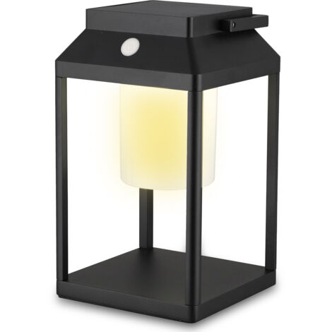 MaxxGarden Luces Solares Jardín 15x25 cm - Luces LED exterior terraza - Luz Solar con Sensor de Movimiento - IP54 - Negro