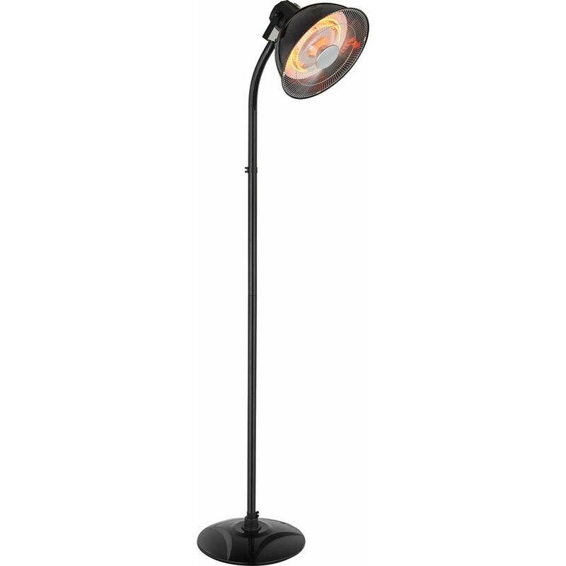 MaxxGarden Parasol chauffant électrique max. 2000W - Chauffage de Patio Eclipse - 41.5 x 230 cm - Aluminium - Noir