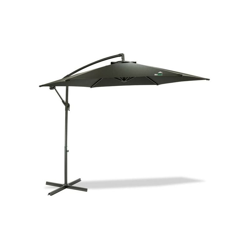 Parasol déporté inclinable 3x3 m - Parasol flottant - Avec pied de parasol croisé - Parasol de jardin - Avec protection uv - Noir - black - Maxxgarden