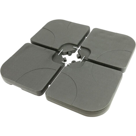 MaxxGarden Pied de parasol - Dalle pour parasol à lester - 50x50cm - 60kg une fois remplie - Noir