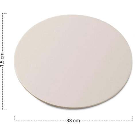 MaxxGarden Piedra para Pizza para Hornear - Placa redonda de piedra para pizza para barbacoa y horno - Cocinar y servir pizza, pan - Diámetro 33 cm