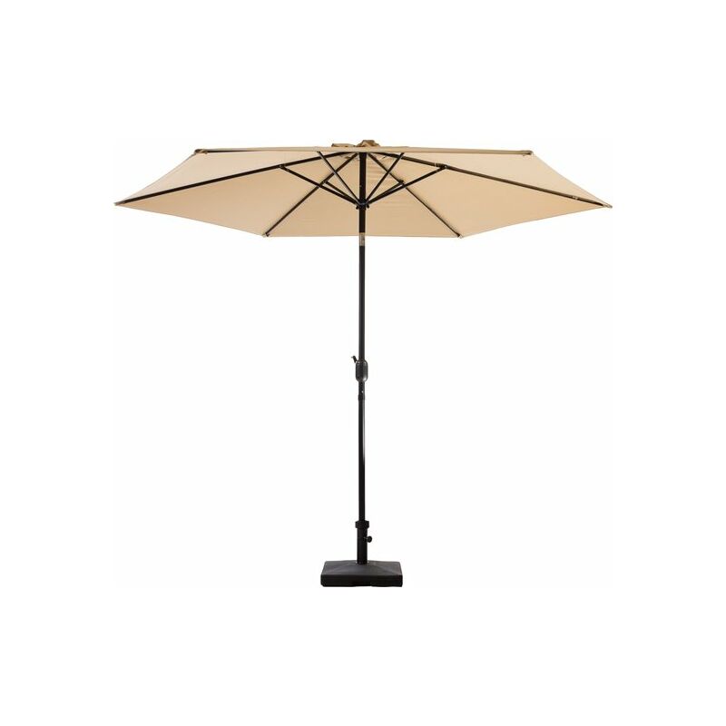 Parasol - Parasol Déporté - Rond - Inclinable à 30° - Imperméable - Jardin ou Plage - 300 cm - Taupe - Maxxgarden