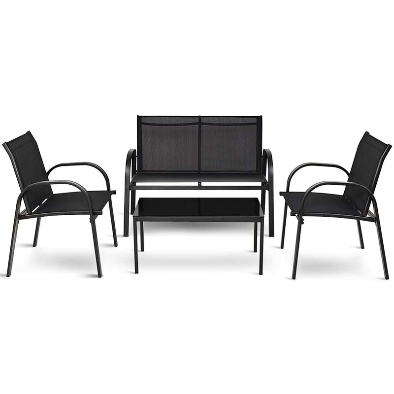 Maxxgarden - Salon de Jardin – Ensemble de Mobilier d'Extérieur – Salon de Détente pour Jardin et Terrasse – Robuste et Résistante aux Intempéries –