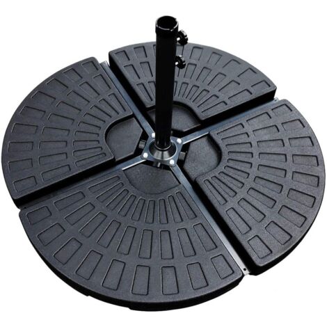 MaxxGarden Riempimento per Piede del Parasole – Per Ombrelloni con Base a Croce – Da Riempire con Sabbia o Acqua – Resistente alle Intemperie – 7,5 x 50 x 50 cm