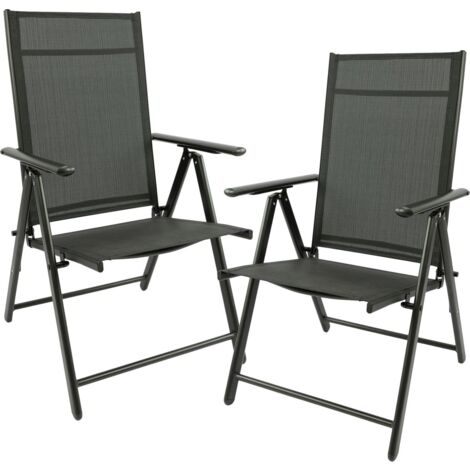 MaxxGarden - Set di 2 Sedie Pieghevoli da Giardino o Campeggio, in Alluminio e Plastica
