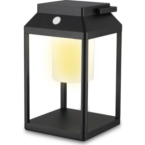 MaxxGarden Solarlampen für Außen 15x25 cm - IP54 - Gartendeko - Solar Außenleuchte - Solarleuchte mit Bewegungsmelder - Solarleuchten Außen - Solar Lamp Outdoor - Schwarz